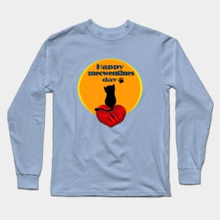 Happy meowentines day Long Sleeve T-Shirt